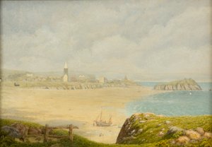 Tenby, la plage, 1870-1927