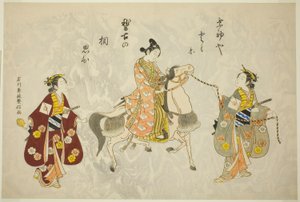 Jeune homme à cheval - Ishikawa Toyonobu