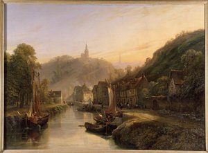 Vue du port de Dinan - par Isidore Dagnau, vers 1830 - Isidore Dagnan