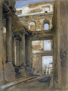 Ruines du palais des Tuileries, XIXe siècle