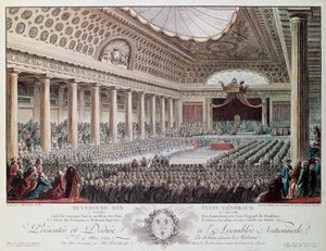 Ouverture des États généraux à Versailles en 1789, gravure par Helmann, Révolution française, France