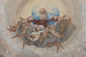 Dieu et cupidons, (détail)