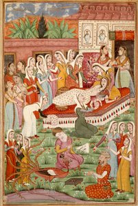 Art islamique : La naissance par césarienne de Roustam Miniature persane d