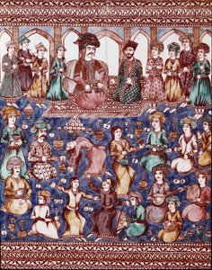 Art islamique : musiciens et danseurs de la cour de Nasser-al-Din