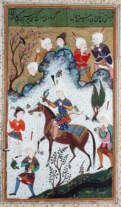 La chasse du roi, extrait du Divan par Huseyn Bayqara, vers 1540
