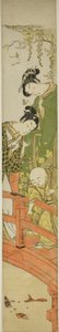 Nourrir les carpes à Kameido - Isoda Koryusai