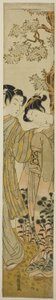 Amoureux sous un cerisier - Isoda Koryusai