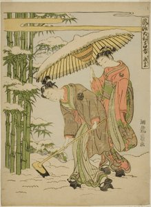 Moso, de la série "Versions japonaises à la mode des vingt-quatre exemples de piété filiale" - Isoda Koryusai