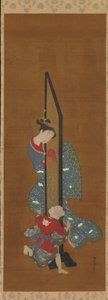 Mère et enfant jouant, XVIIIe siècle - Isoda Koryusai