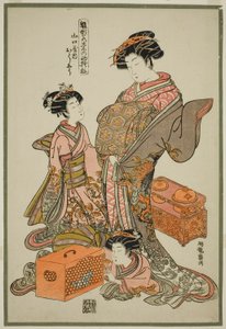 Oshu de Yamaguchiya, de la série "Modèles pour la mode : nouveaux designs aussi frais que de jeunes feuilles" - Isoda Koryusai