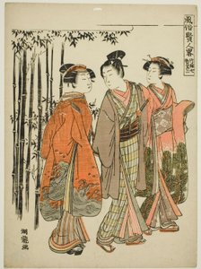 Les Sept Sages de la Forêt de Bambous - No. 2, de la série "Versions populaires des sages" - Isoda Koryusai