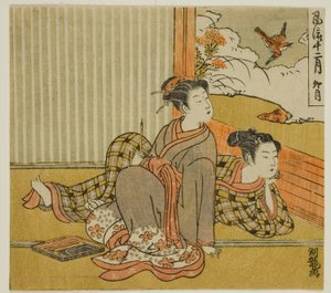 Le quatrième mois (Uzuki), de la série "Les douze mois à la mode (Furyu juni tsuki)" - Isoda Koryusai