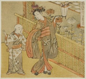 Le neuvième mois (Kikuzuki), de la série "Douze mois à la mode (Furyu juni tsuki)" - Isoda Koryusai