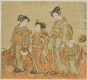 Le septième mois (Fumizuki), de la série « Les douze mois à la mode (Furyu juni tsuki) » - Isoda Koryusai