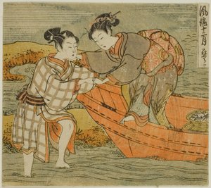 Le troisième mois (Hanamizuki), de la série "Douze mois à la mode (Furyu juni tsuki)" - Isoda Koryusai