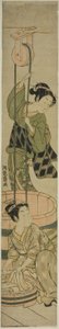 Femmes lavant des vêtements au puits - Isoda Koryusai