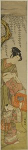 Jeune homme tenant un cerf-volant pour un enfant - Isoda Koryusai