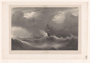 Navires en mer agitée (Galerie du Palais Royal)