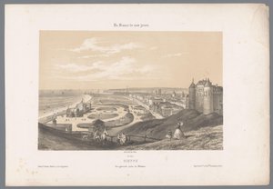Vue de Dieppe depuis le château (La France de nos jours)