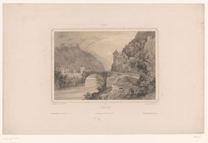 Vue de Saint-Maurice en Suisse