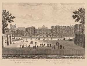 Vue du Palais et des jardins des Tuileries, depuis la cour de la Reine - Israël Silvestre