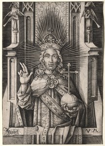 Christ le Rédempteur Salvator Mundi, vers 1490-1500 - Israhel van Meckenem