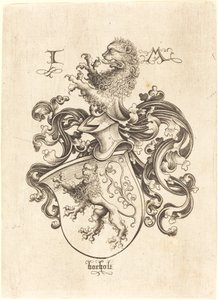 Blason avec lion, vers 1480-1490