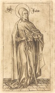 Saint Simon le Zélote (?) ou Saint Jude Thaddée (?) - Israhel van Meckenem after Master E.S.