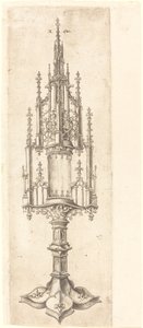 Une Monstrance Gothique - Israhel van Meckenem after Master W with the Key