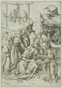La lamentation - Israhel van Meckenem the younger