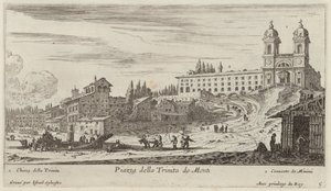 Piazza della Trinità dei Monti - Israël Silvestre