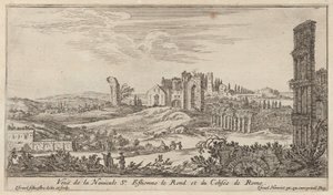 Vue de la Navicule St. Estienne le Rond et du Colisée de Rome
