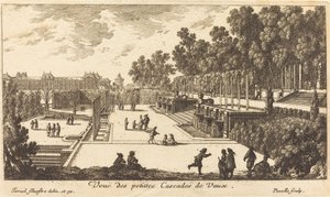 Vue des petites cascades de Vaux