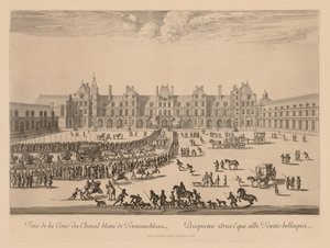 Vue de la Cour du Cheval-Blanc de Fontainebleau - Israël Silvestre