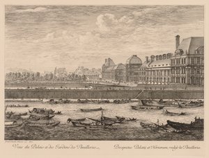 Vue du palais et des jardins des Tuileries, du côté du quai, 1670 - Israël Silvestre