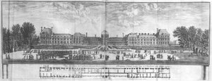 Vue du Palais des Tuileries depuis les jardins