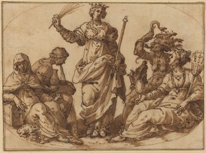 La vertu triomphant des vices - Italian 16th Century
