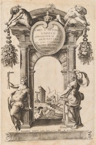 Libro Appartenente al Architettura [Page de titre] - Italian 16th Century, after Antonio Labacco, published by Giovanni Boni