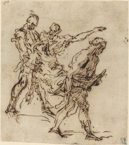 Figures portant un corps - Italian 17th Century
