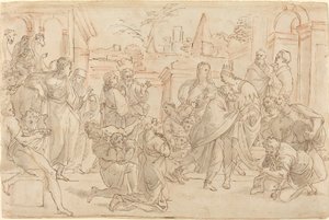 Joseph et son frère en Égypte [verso]