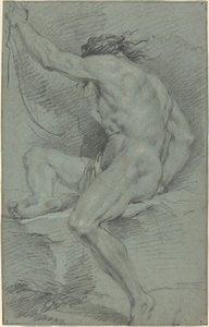 Figure Nue (étude académique) - Italian 17th Century