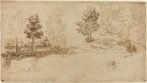 Paysage fluvial - Italian 17th Century