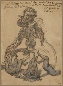 Heurtoir avec Zeus Vainquant les Géants - Italian 17th Century or Italian 18th Century
