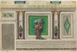 Conception pour un mur de salle de musique (recto) - Italian 18th Century
