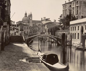Pont sur le Rio Ognissanti à Venise, vers 1875 - Italian Photographer