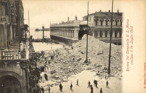 Effondrement du Campanile de San Marco, Venise, 14 juillet 1902