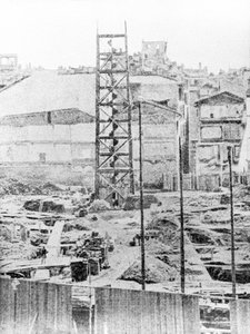 Construction de la Galleria Vittorio Emanuele II, Milan