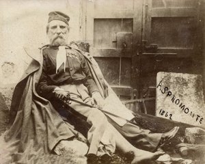 Giuseppe Garibaldi à Aspromonte, avec la jambe blessée en 1862 - Italian Photographer