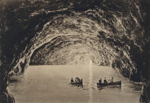 Naples : Capri, Grotte Bleue (photo n/b)