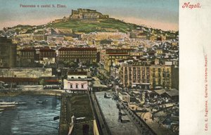 Naples, Italie, Panorama, Castel Sant